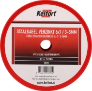 Afbeeldingen van Kelfort staalkabel 3-5mm geg/pvc 6x7 100m