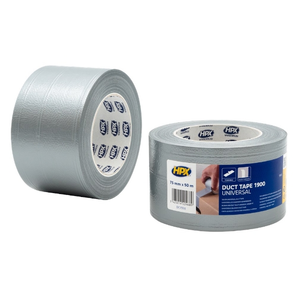 Afbeeldingen van Duct tape 1900 grijs 75mm x 50 meter