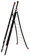 Afbeeldingen van Kelfort Reformladder 3x10 alu/zwart