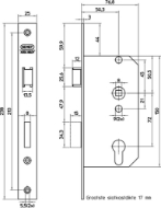 Afbeeldingen van Cil.insteekslot 569/4 rs/ls