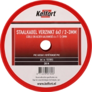 Afbeeldingen van Kelfort staalkabel 2-3mm geg/pvc 6x7 200m