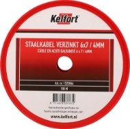 Afbeeldingen van Kelfort staalkabel 4mm geg 6x7  100m