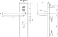 Afbeeldingen van Nem veiligheidsdeurbeslag 3407/12 PC72 SKG3