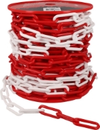 Afbeeldingen van Kel kunst.ketting rood/wit 6mm 25m