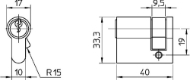 Afbeeldingen van Nem veiligheidscilinder 30/10 SKG2 106/9