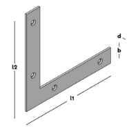 Afbeeldingen van Raamhoek recht 120x120 19x1,5 zink magnesium