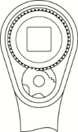 Afbeeldingen van Ged omschakelbare ratel 1/4"