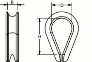 Afbeeldingen van DX Kous B-DIN6899 3mm verzinkt (2 stuks)
