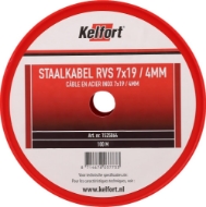 Afbeeldingen van Kelfort staalkabel 4mm rvs 7x19 100m