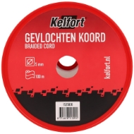 Afbeeldingen van Kelfort koord 5mm gevl. wit 100m rol