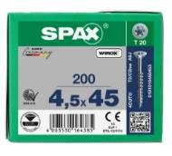 Afbeeldingen van Spax spaanplaatschroef Univ. T20 DD 4,5x45 