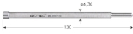 Afbeeldingen van Rotec centreerpen tbv kernboor 6,34x130mm