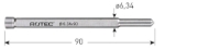 Afbeeldingen van Rotec centreerpen Fein 90mm