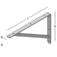 Afbeeldingen van Plankdrager 250x400 30x4/20x4 verzinkt