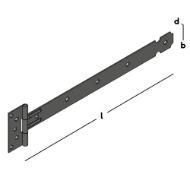 Afbeeldingen van Kruisheng licht 400 35x2 epoxy coating zwart