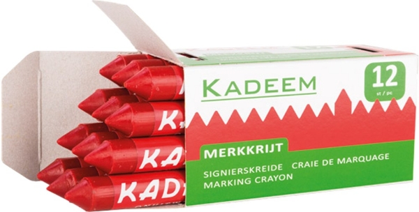 Afbeeldingen van Merkkrijt rood kadeem 12 stuks