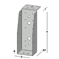 Afbeeldingen van Balkdrager GBS-LL 71x196 1,5 sv verzinkt