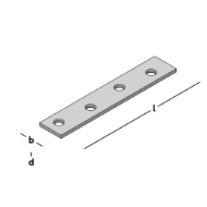 Afbeeldingen van Verbindingsplaat 80 15x2 zink magnesium