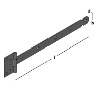 Afbeeldingen van Kruisheng zwaar 500 40x4 epoxy coating zwart