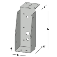 Afbeeldingen van Balkdrager lange lip 59x156mm GBS-LL09334.B00