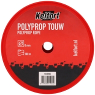 Afbeeldingen van Kelfort touw 8mm polypr oranje 100m geslagen