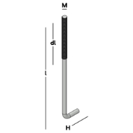 Afbeeldingen van Muurplaatanker 300x50 dl>120 verzinkt draad m