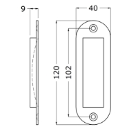 Afbeeldingen van Schuifdeurkom 4560 104x40mm