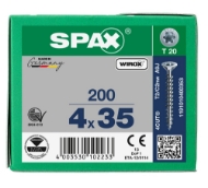 Afbeeldingen van Spax spaanplaatschroef Univ. T20 VD 4,0x35 