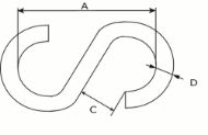 Afbeeldingen van DX S-Haak 6mm verzinkt (4 stuks)