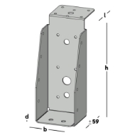 Afbeeldingen van Balkdrager GBS-LL 63x160 1,5 sv verzinkt
