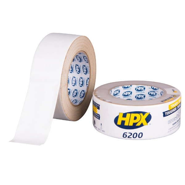 Afbeeldingen van Duct tape wit 48mm x 25meter