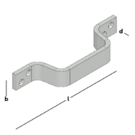 Afbeeldingen van Handgreep 150 25x5 EV