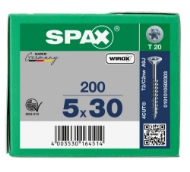 Afbeeldingen van Spax spaanplaatschroef Univ. T20 DD 5,0x30 