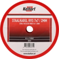 Afbeeldingen van Kelfort staalkabel 2mm rvs 7x7  200m