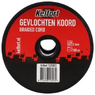Afbeeldingen van Kelfort koord 3mm gevl. wit 100m rol