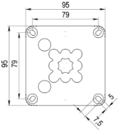 Afbeeldingen van Wiska lasdoos 95x95x60 ip66 20x invoer