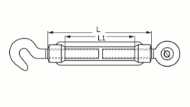 Afbeeldingen van DX Spanschroef DIN1480 H-O 8mm verzinkt (1st)