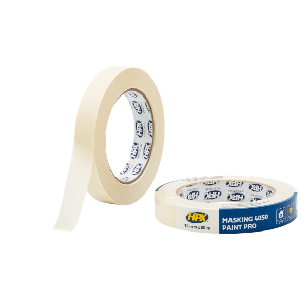 Afbeeldingen van Masking tape 60Â°C-crèmewit 19mm x 50m MA195