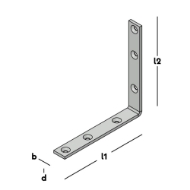 Afbeeldingen van Drempelhoeken vz 175x25x5mm