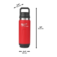 Afbeeldingen van PACKOUT™ 710 ml fles met deksel rood