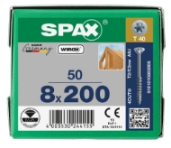Afbeeldingen van Spax spaanplaatschroef Univ. T40 DD 8,0x200