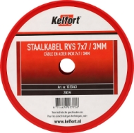 Afbeeldingen van Kelfort staalkabel 3mm rvs 7x7  200m