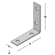 Afbeeldingen van Stoelhoek 55x55x15x2mm staal verzinkt (82403)