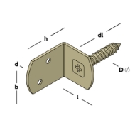 Afbeeldingen van GB 90003 Vlechtschermsteun L-model 40 mm GV