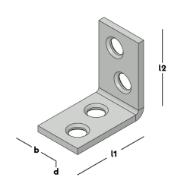 Afbeeldingen van Stoelhoek 25x25x15x2mm staal verzinkt (82401)