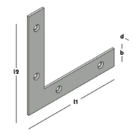 Afbeeldingen van Raamhoek recht 100x100 18x1,5 zink magnesium
