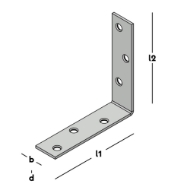 Afbeeldingen van Stoelhoek 80x80x20x2mm staal verzinkt (82405)