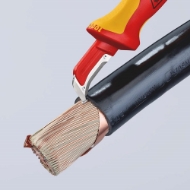 Afbeeldingen van Kabelmantelmes VDE 155mm kling 38mm Knipex