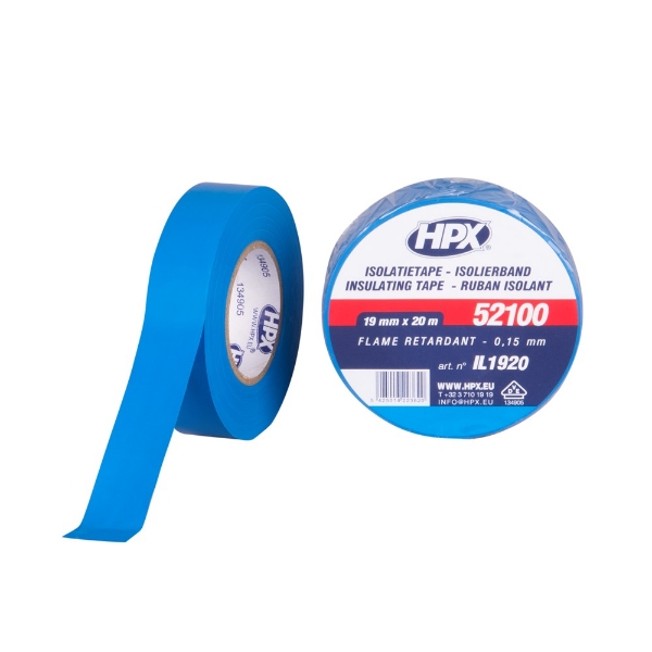 Afbeeldingen van PVC isolatietape VDE - blauw 19mm x 20m IL192