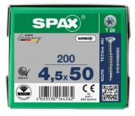 Afbeeldingen van Spax spaanplaatschroef Univ. T20 DD 4,5x50